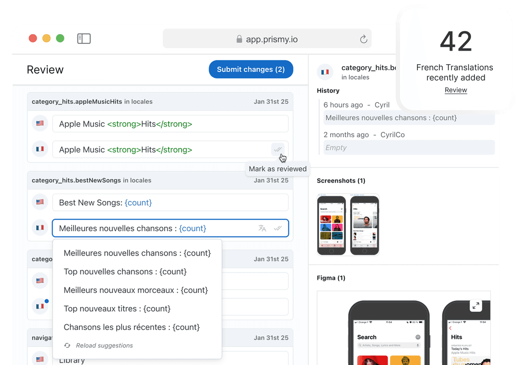 Seamless review from reviewers